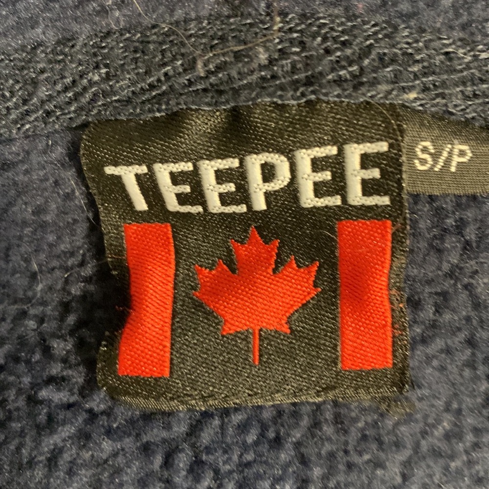 Teepee Canada Navy Hoodie Sweatshirt Unisex Size Small - Picture 6 of 6